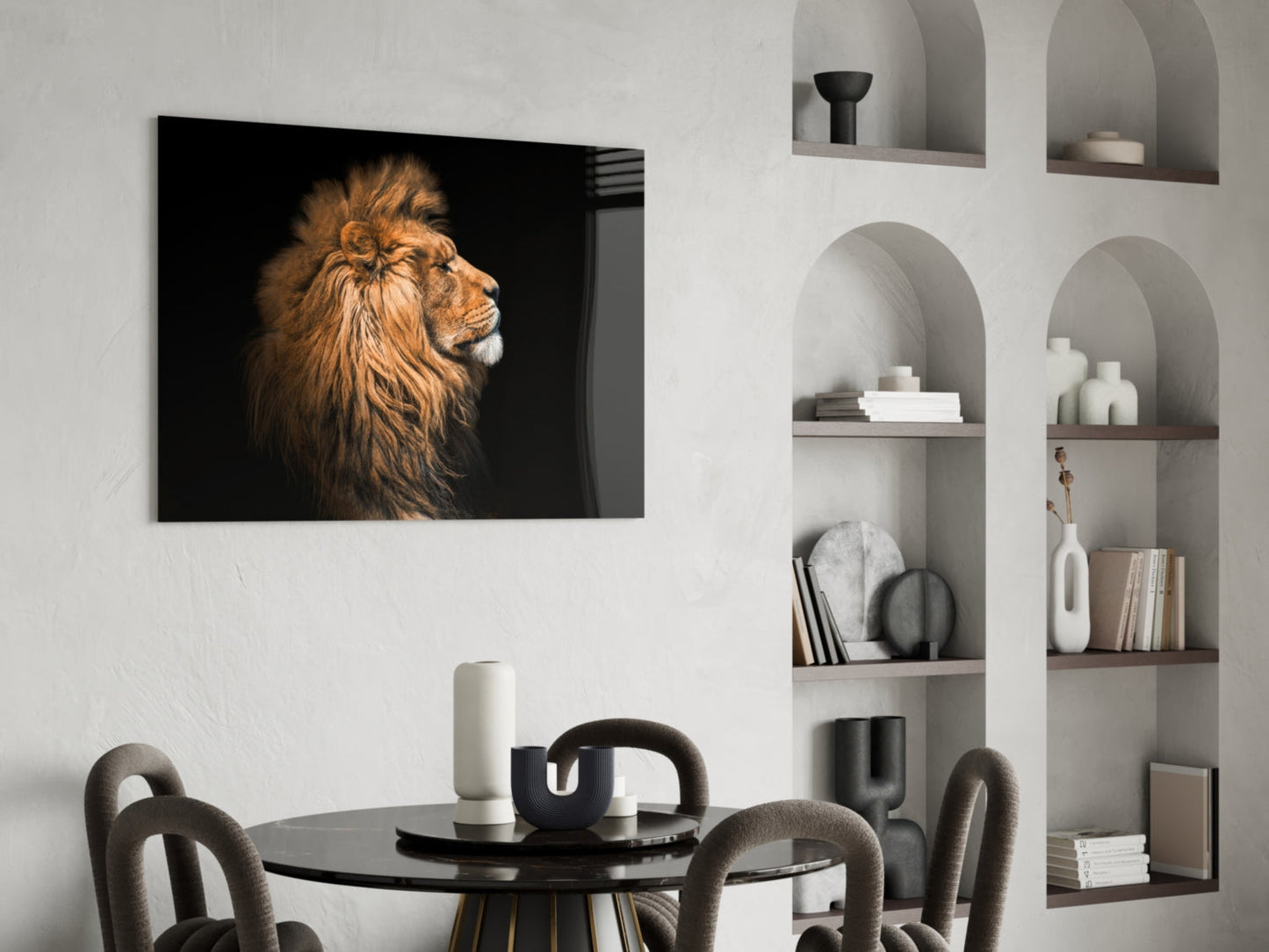 Lion Glass Wall Art