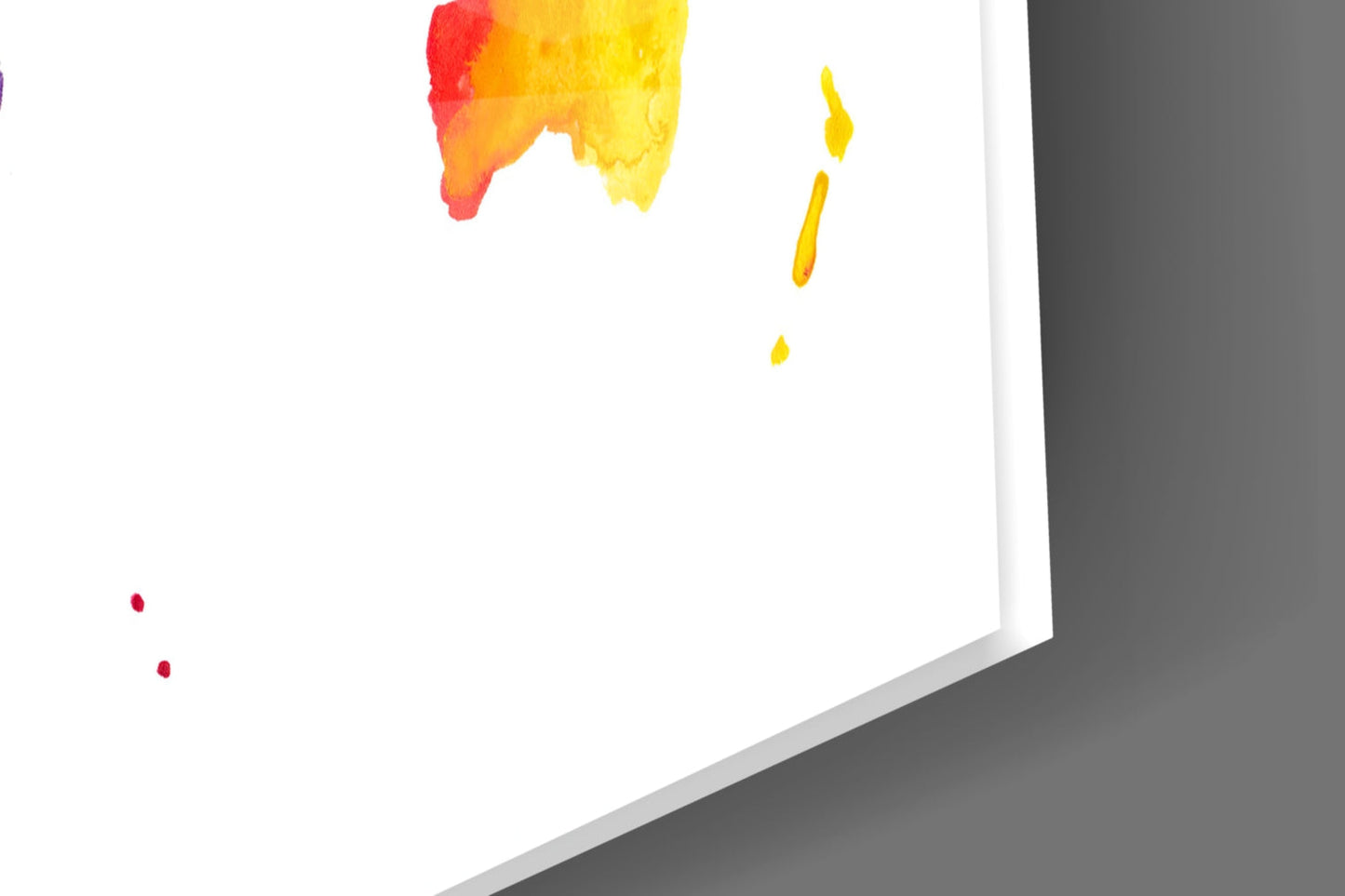 World Map Glass Wall Art
