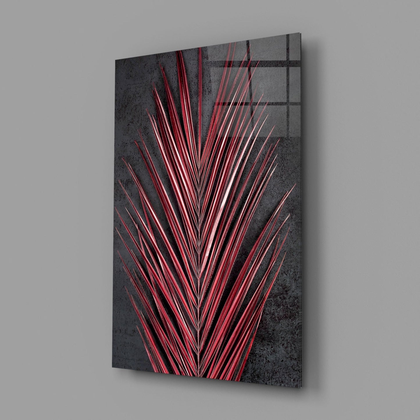 Areca Bunch Glass Wall Art
