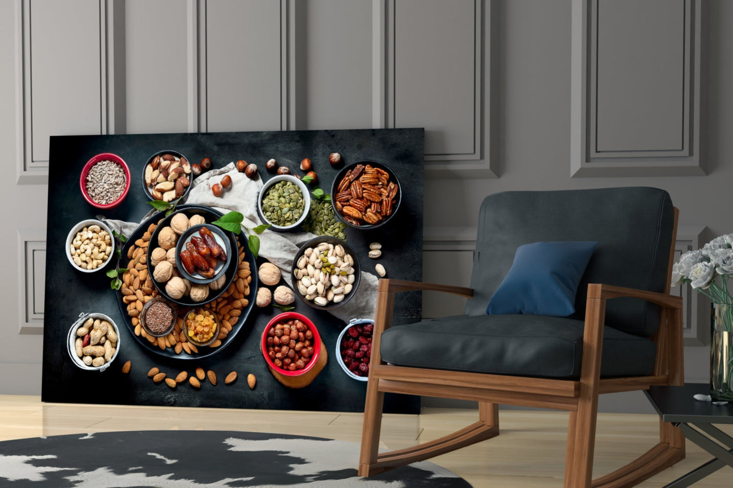 Nuts Glass Wall Art