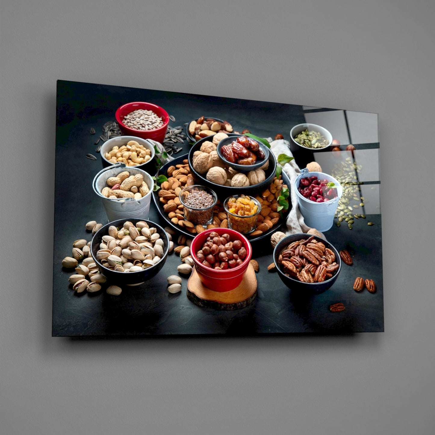 Nuts Glass Wall Art-1