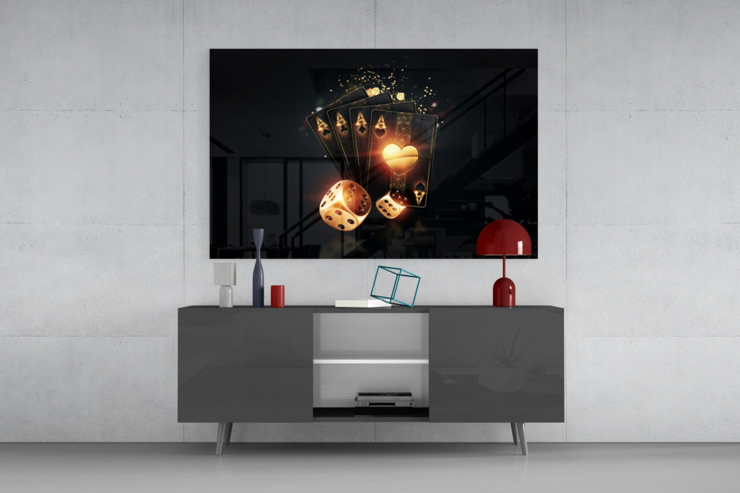 Gambler's Guns Glass Wall Art