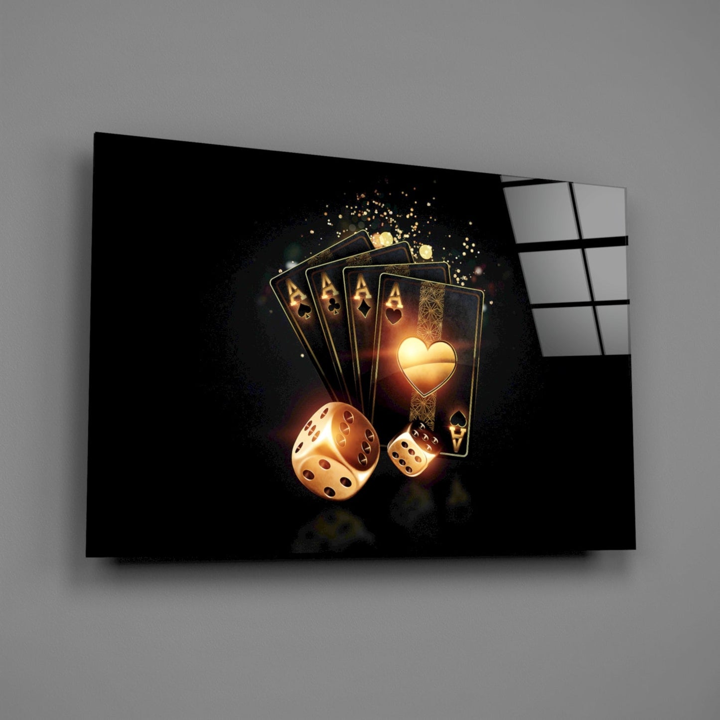 Gambler's Guns Glass Wall Art
