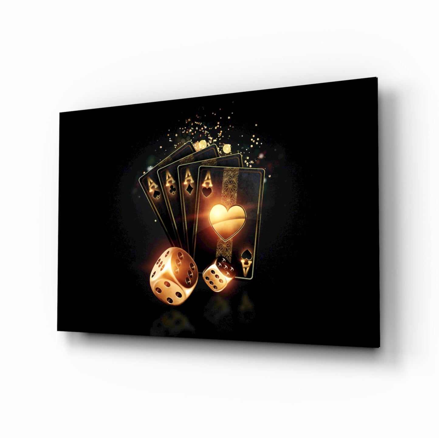 Gambler's Guns Glass Wall Art