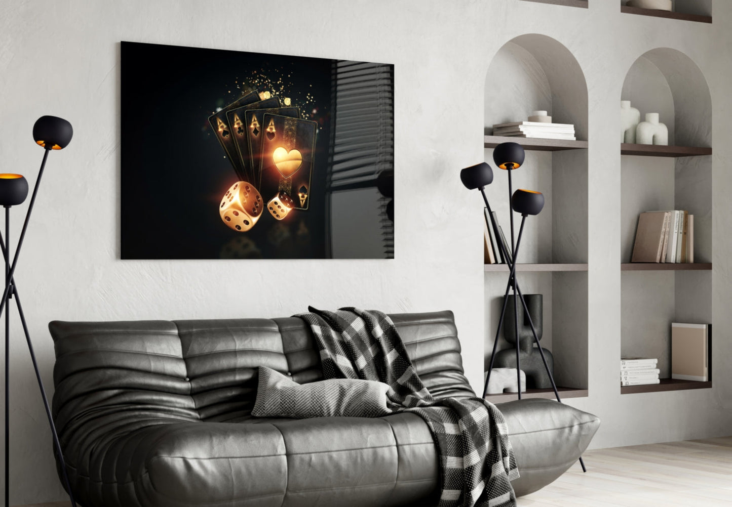 Gambler's Guns Glass Wall Art