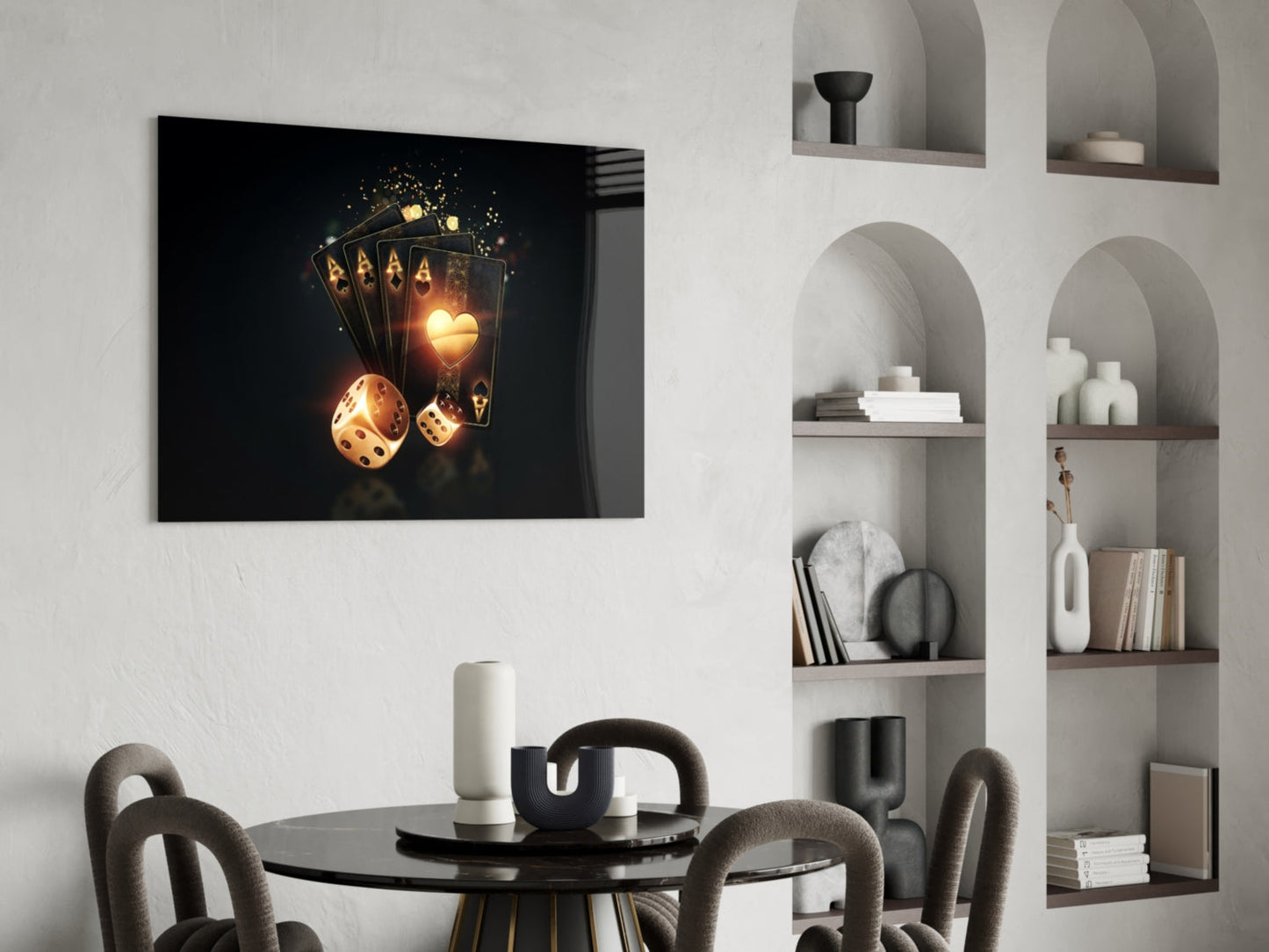 Gambler's Guns Glass Wall Art