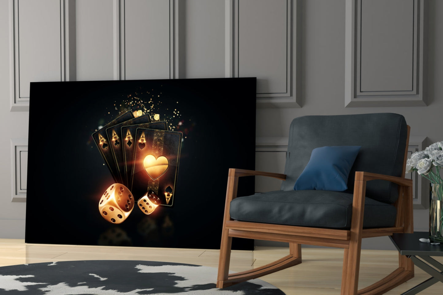 Gambler's Guns Glass Wall Art