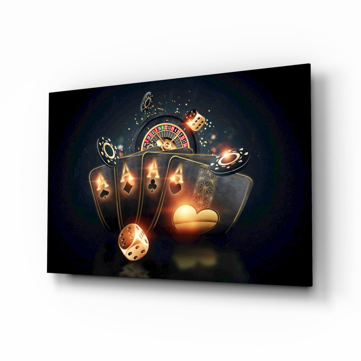 Gambler's Guns Glass Wall Art