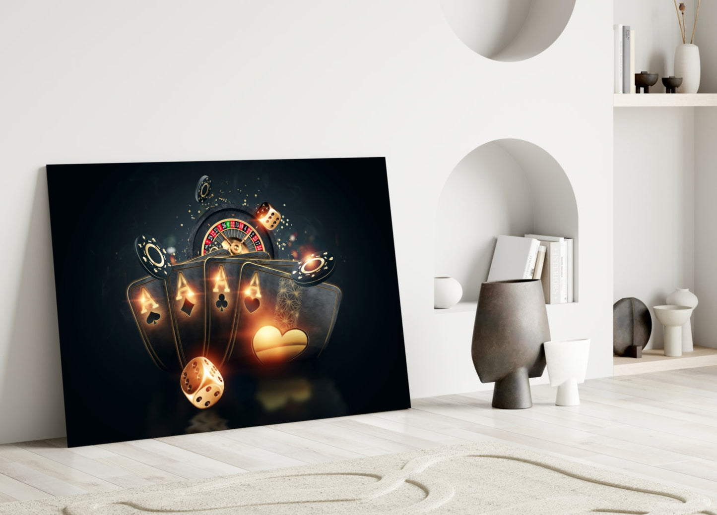 Gambler's Guns Glass Wall Art