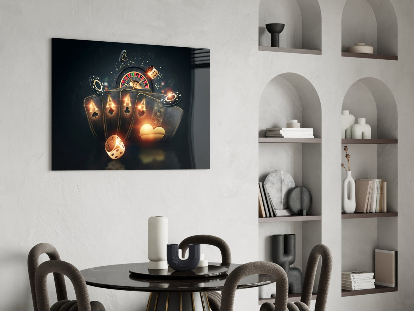 Gambler's Guns Glass Wall Art