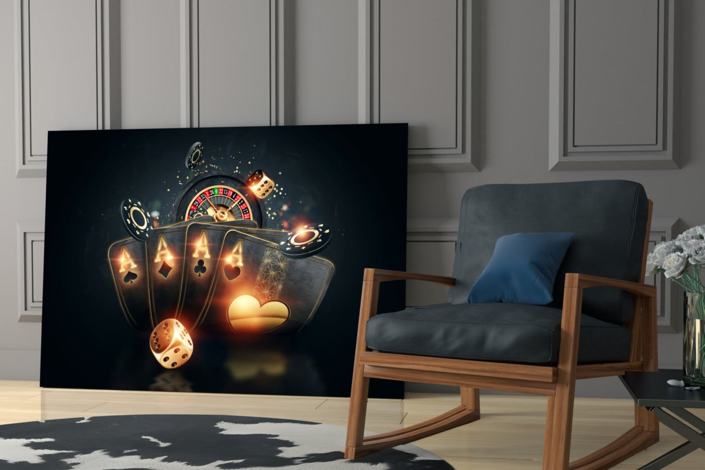 Gambler's Guns Glass Wall Art