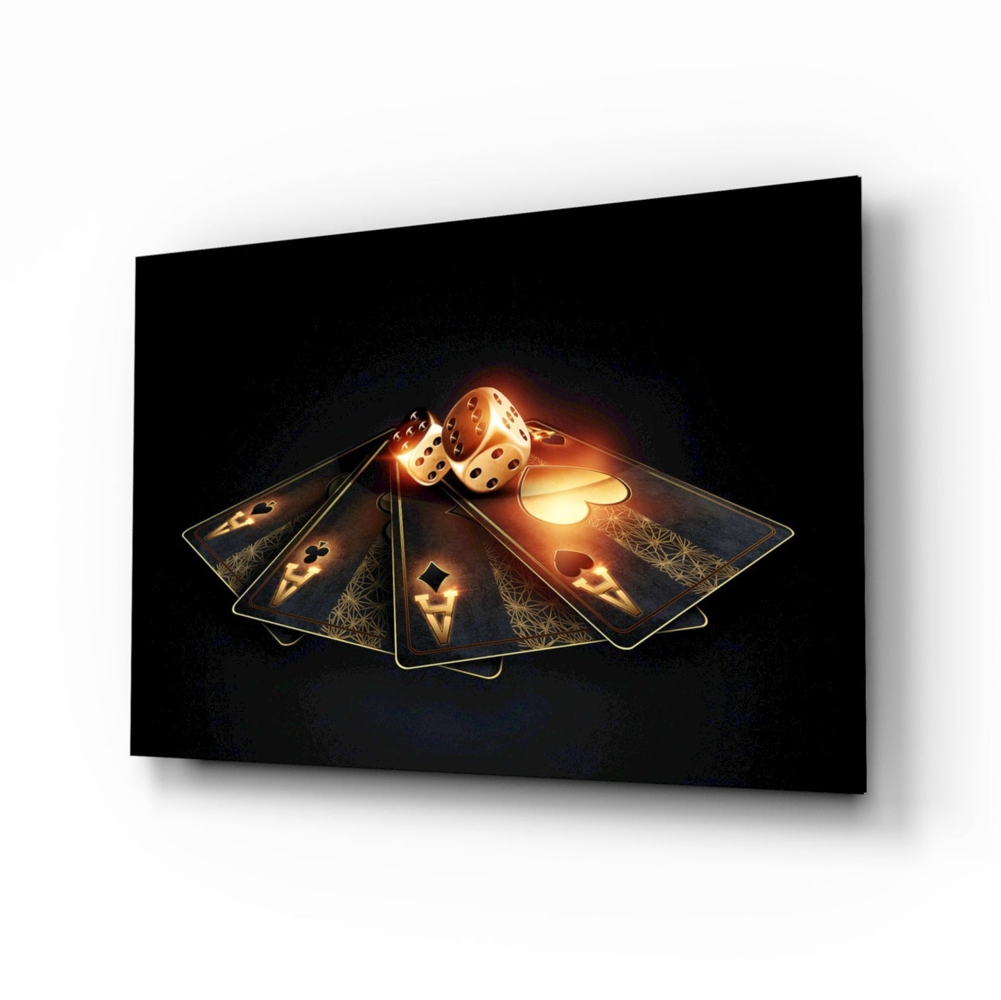 Gambler's Guns Glass Wall Art
