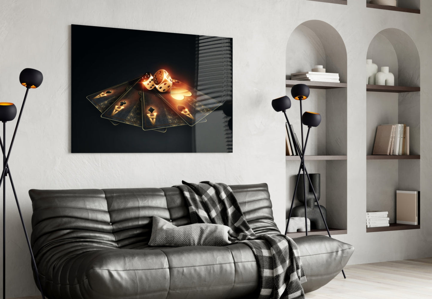Gambler's Guns Glass Wall Art