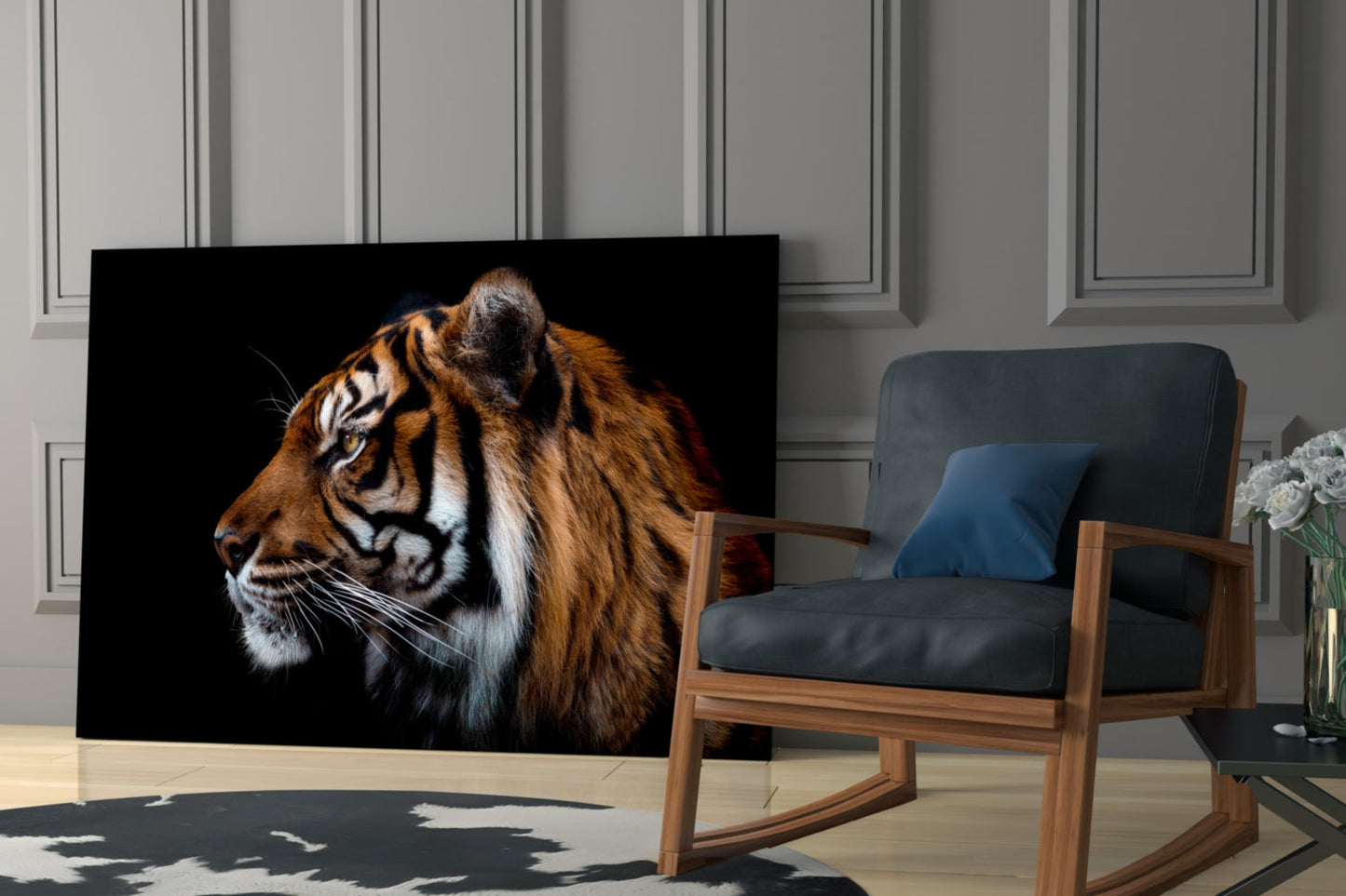 Tiger Glass Wall Art