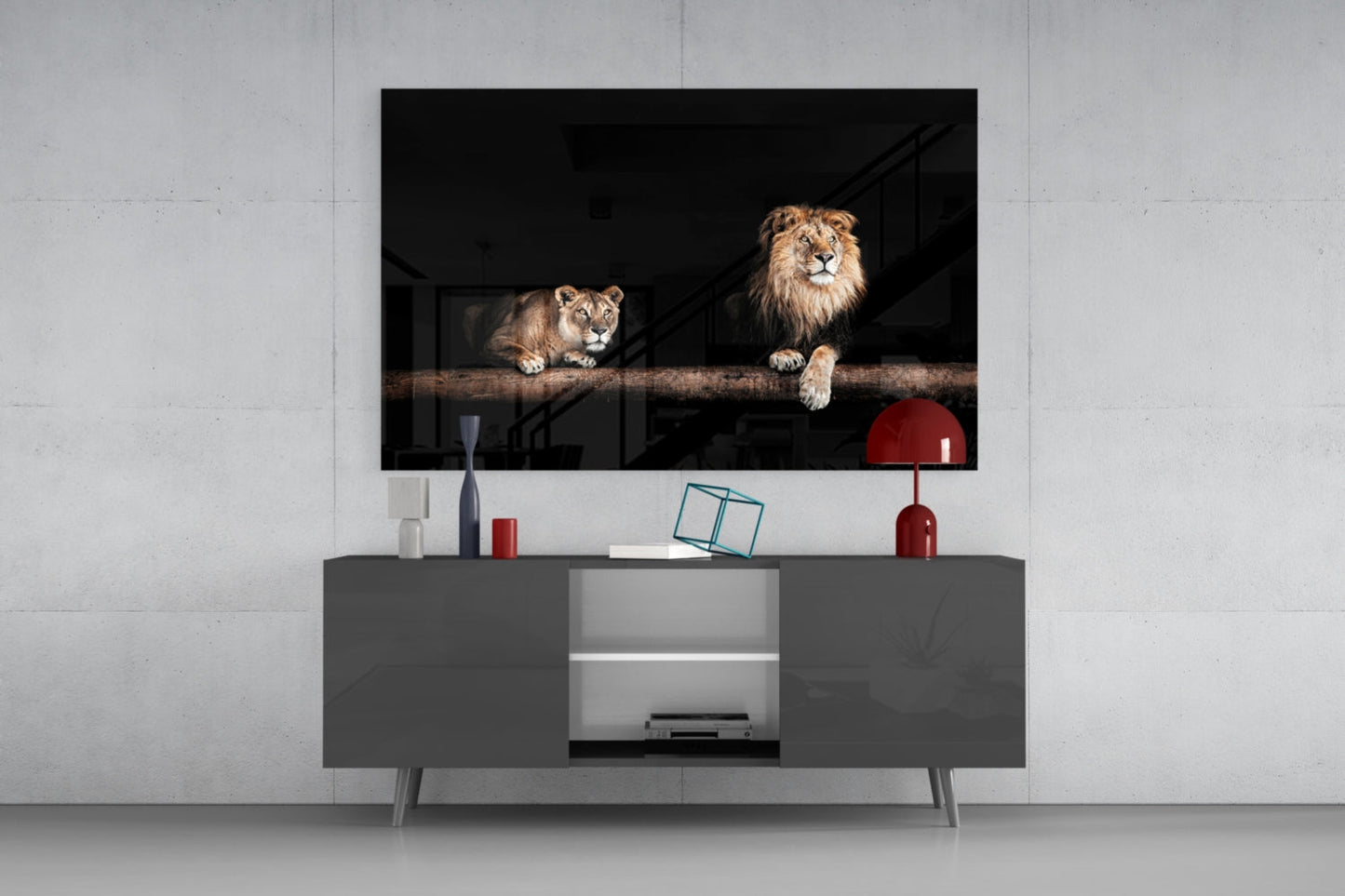 Leo Family Glass Wall Art
