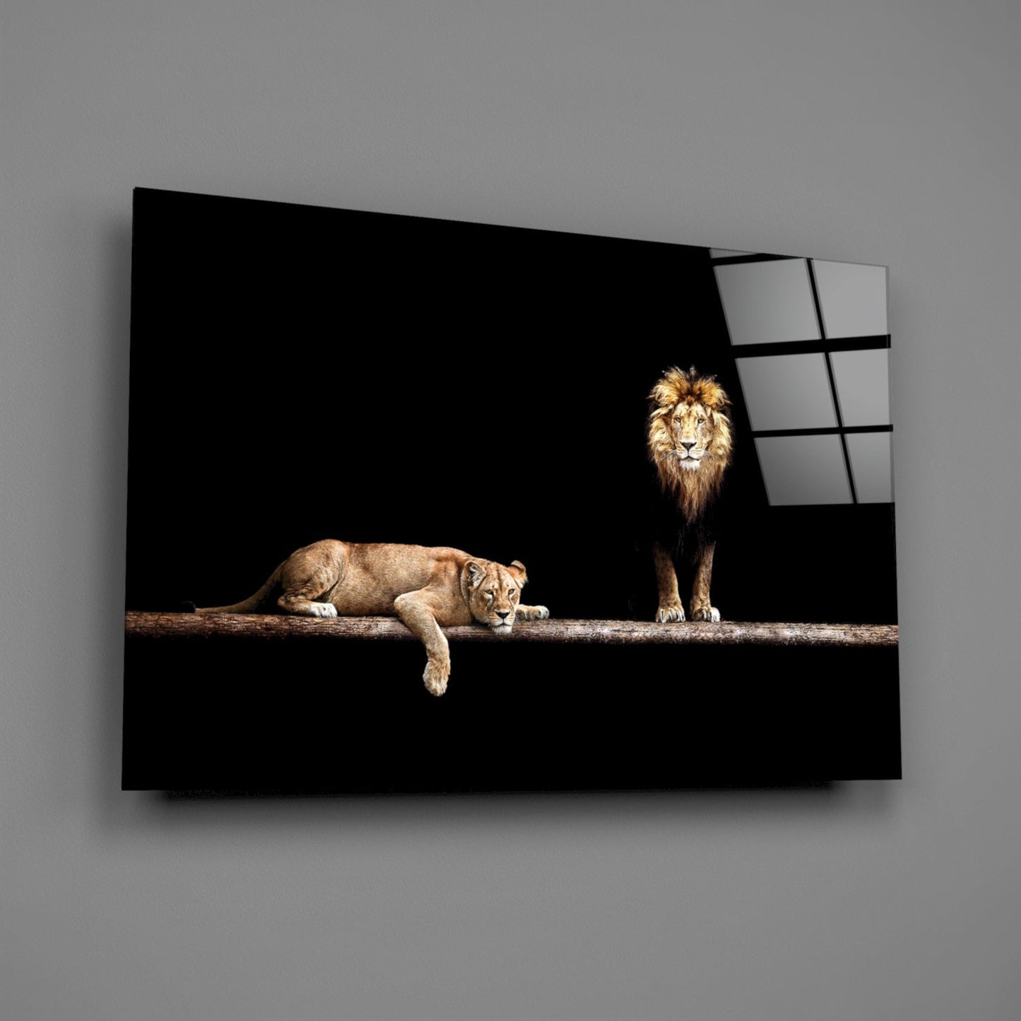 Leo Family Glass Wall Art