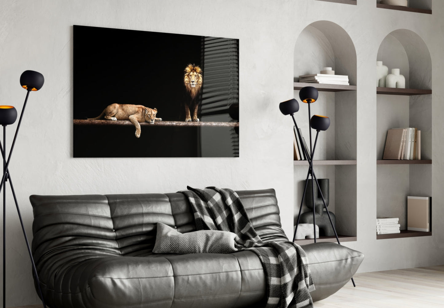 Leo Family Glass Wall Art