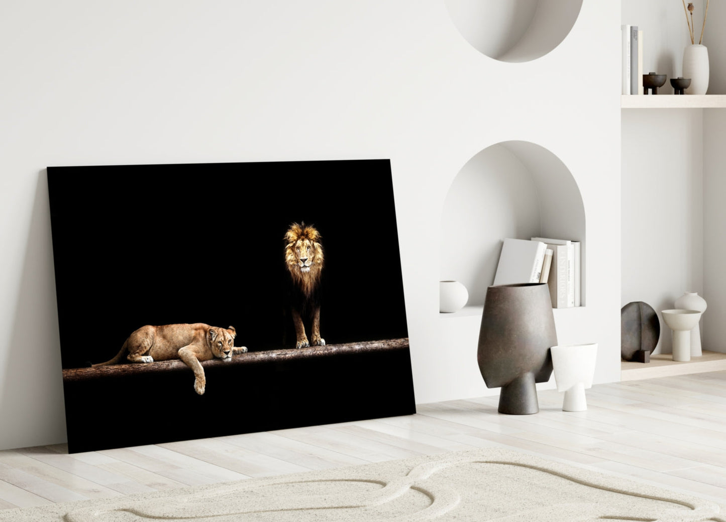 Leo Family Glass Wall Art