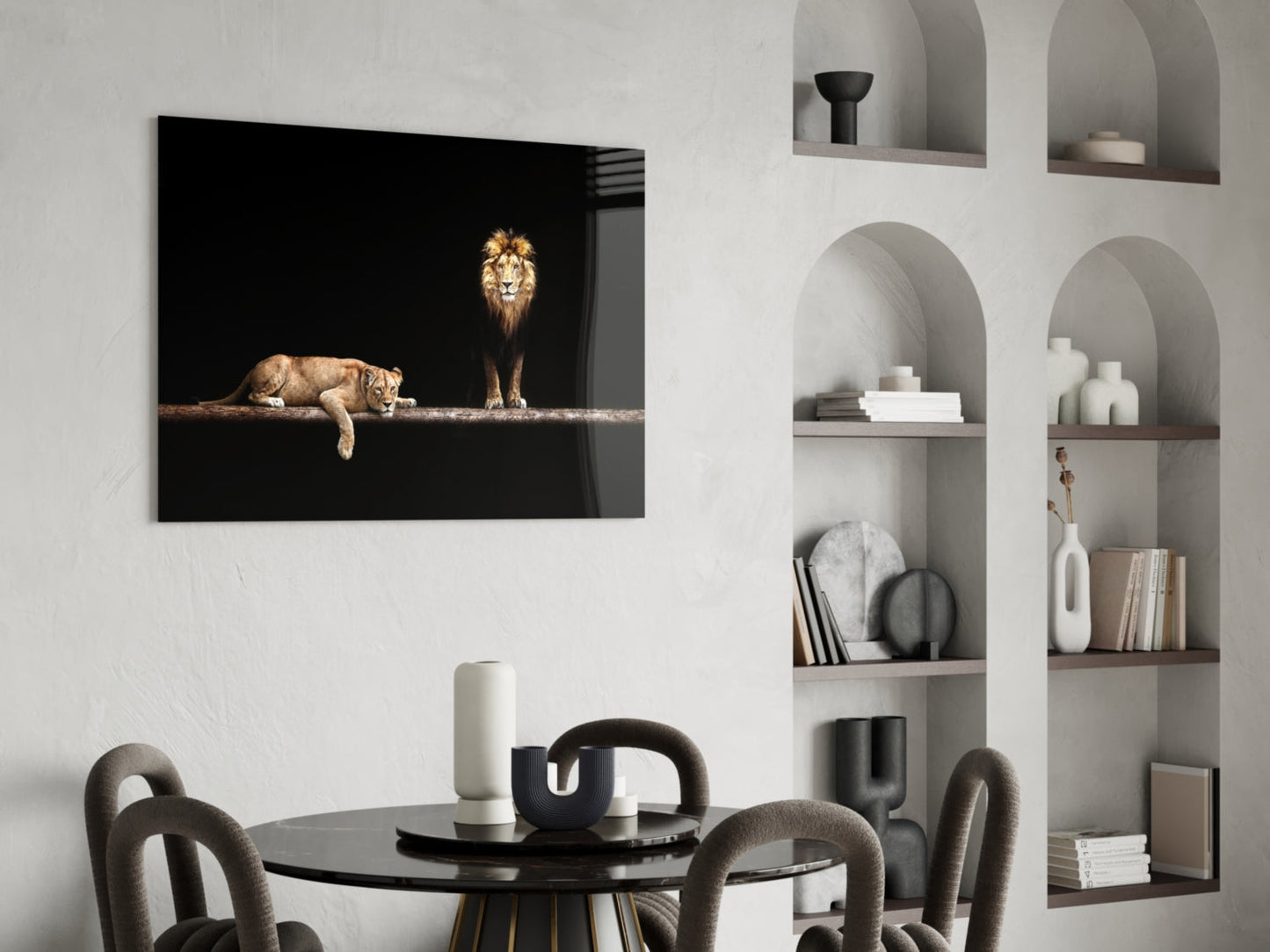 Leo Family Glass Wall Art