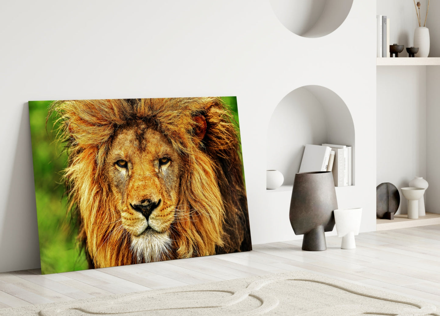 Lion Glass Wall Art