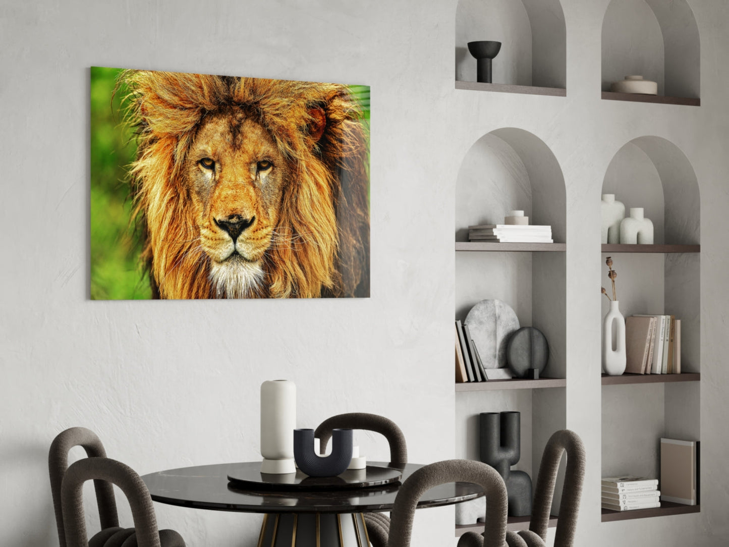 Lion Glass Wall Art
