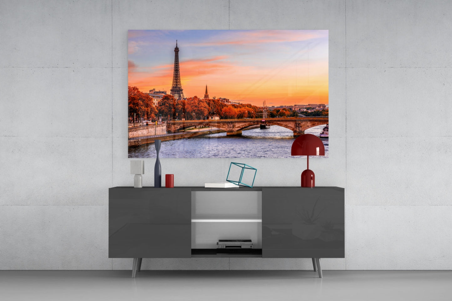 Eiffel Tower Glass Wall Art