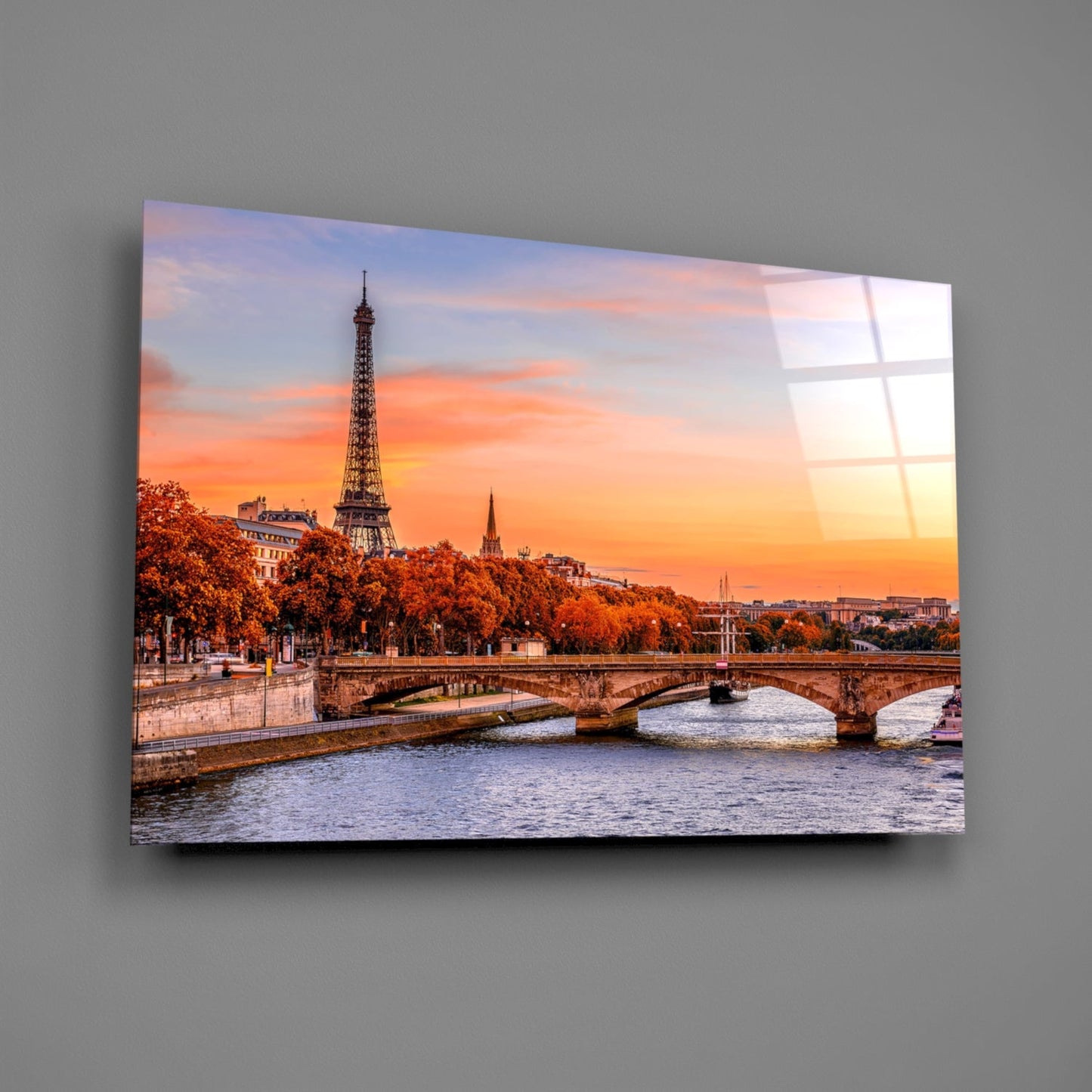 Eiffel Tower Glass Wall Art