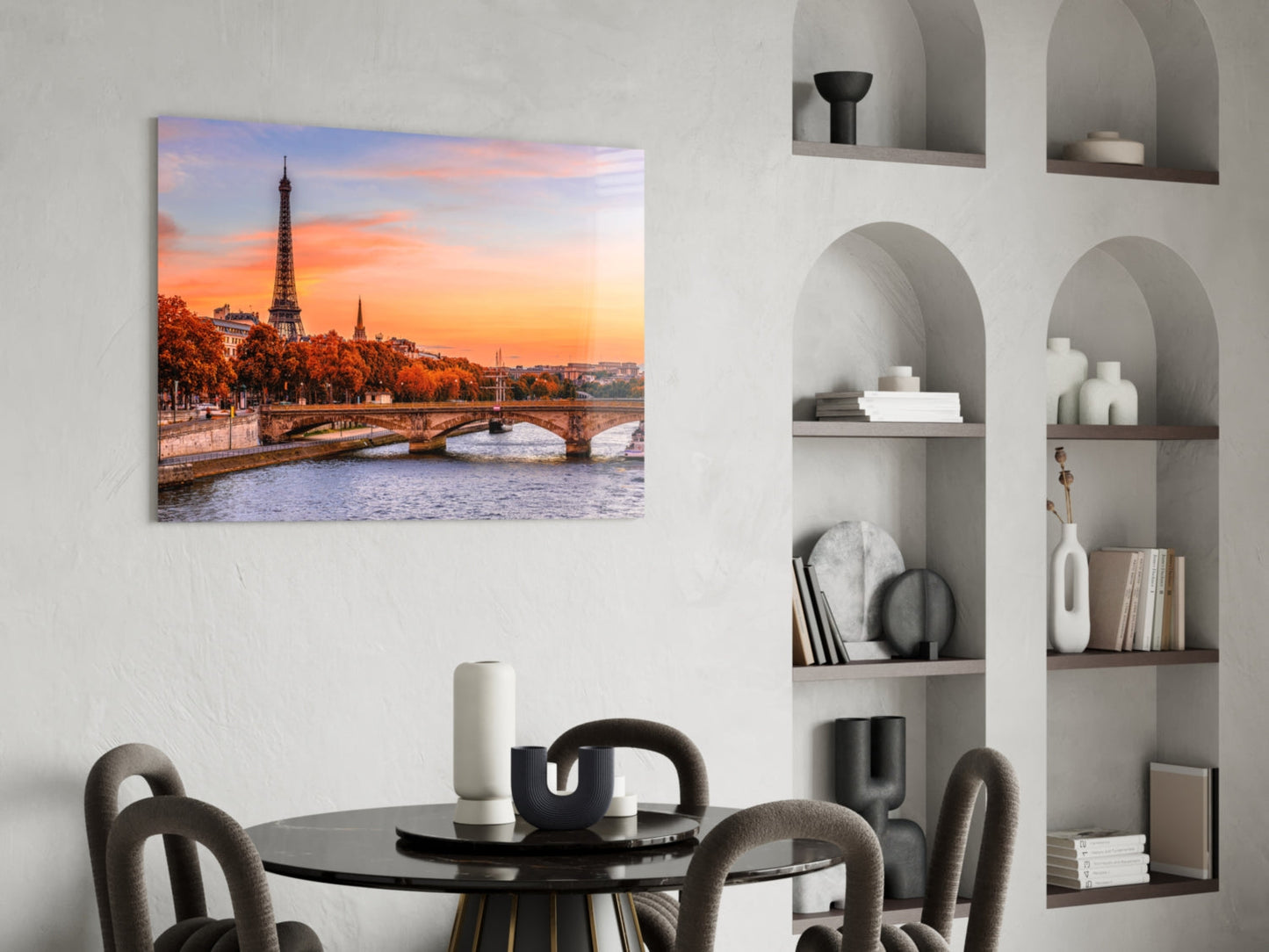 Eiffel Tower Glass Wall Art