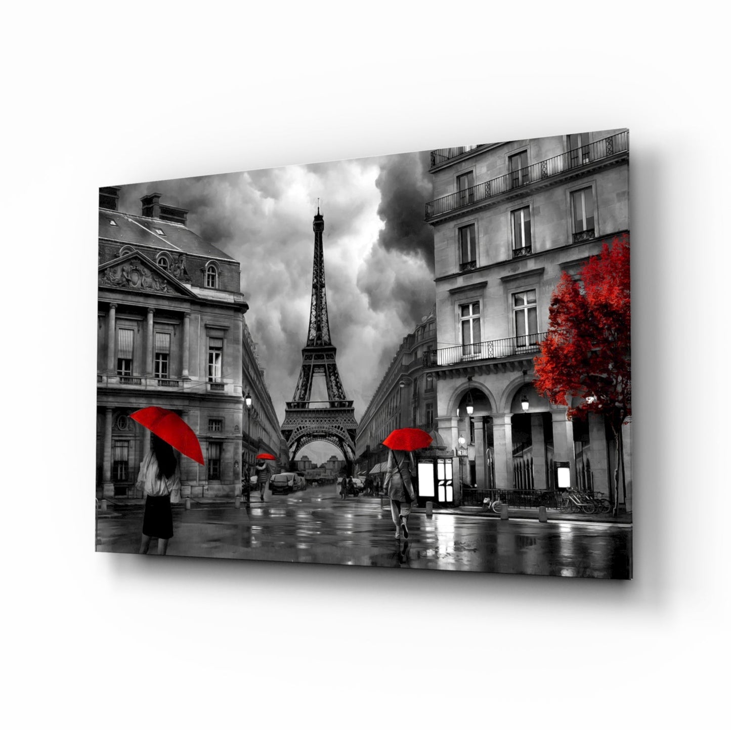 Eiffel Tower Glass Wall Art