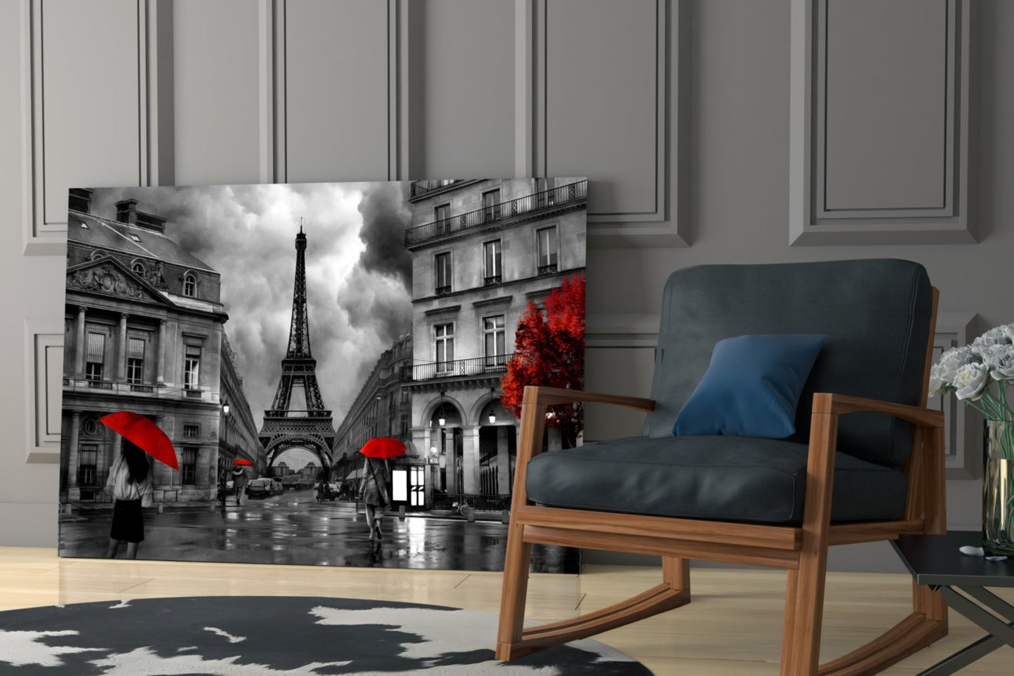 Eiffel Tower Glass Wall Art