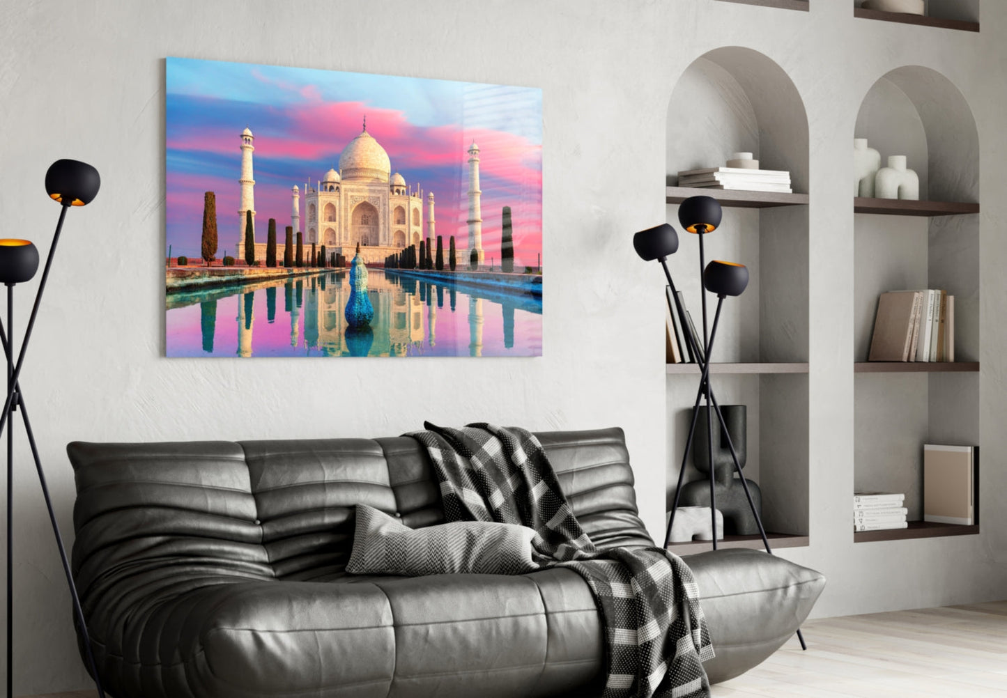 Taj Mahal Glass Wall Art