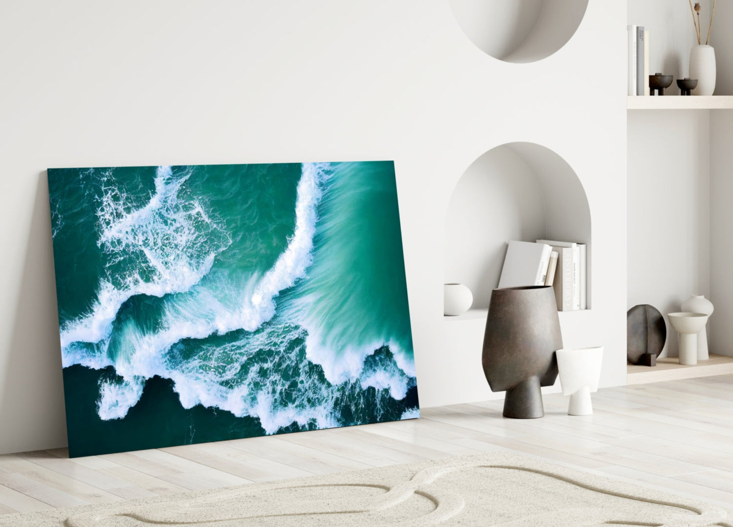 Waves Glass Wall Art