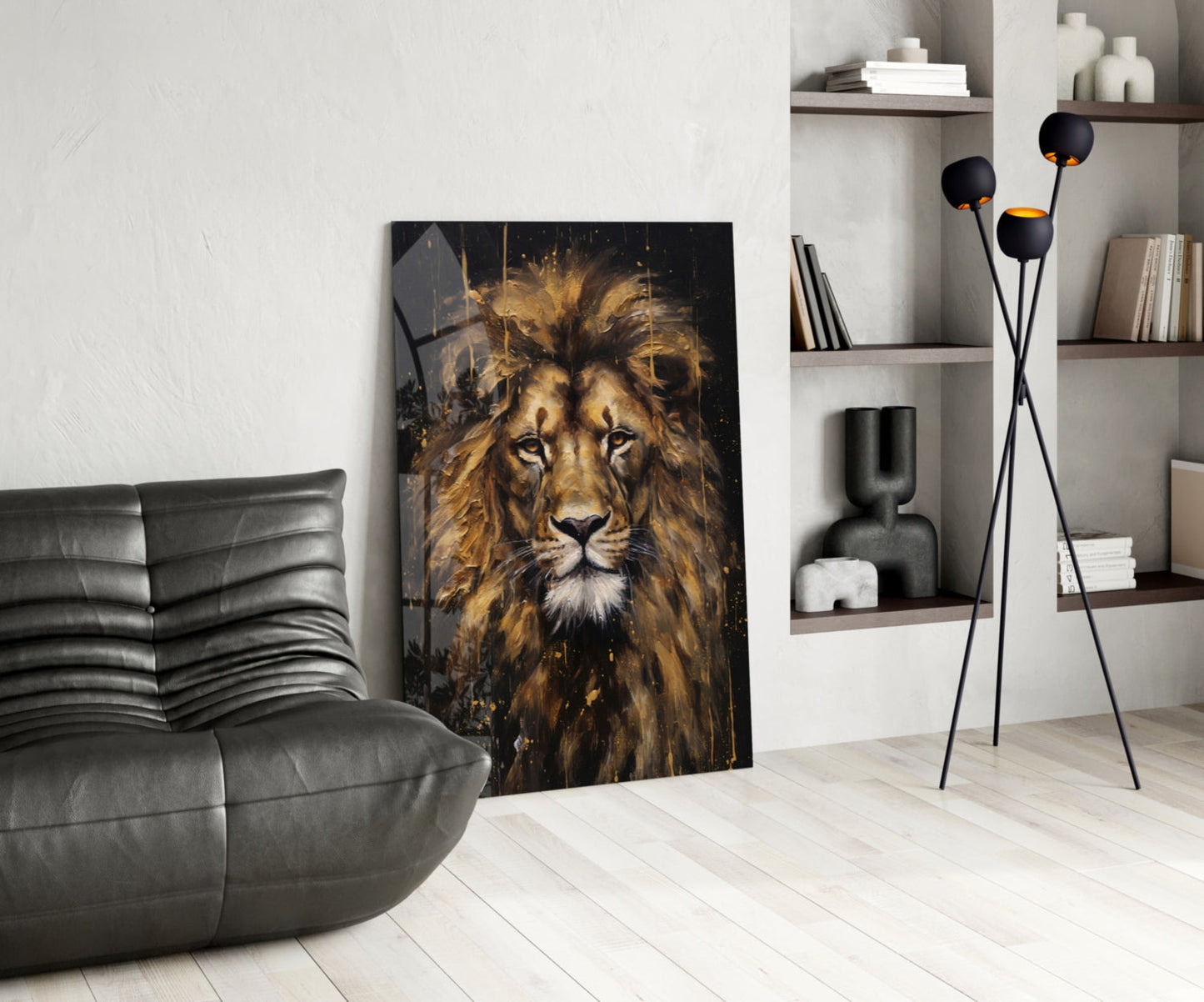 Lion Glass Wall Art