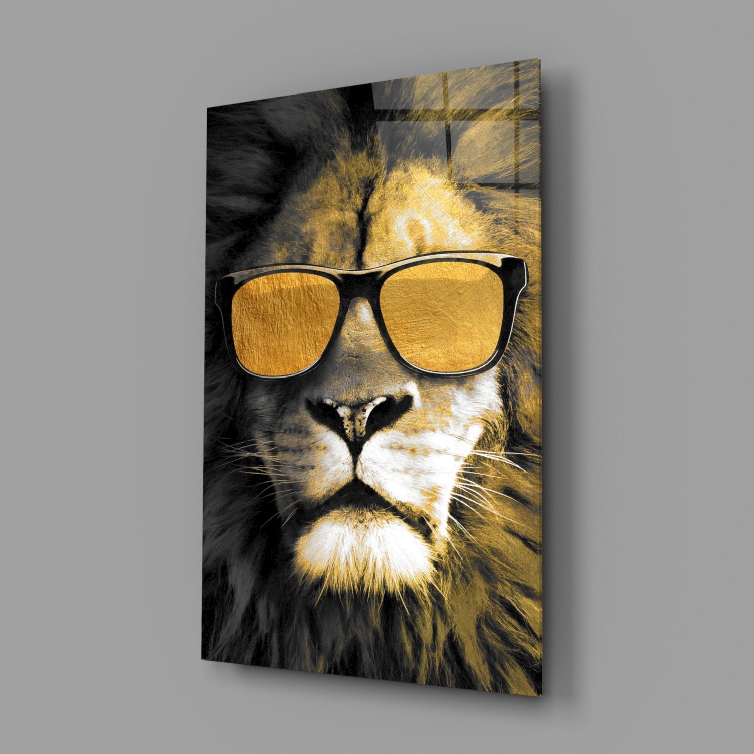 Lion Glass Wall Art-1