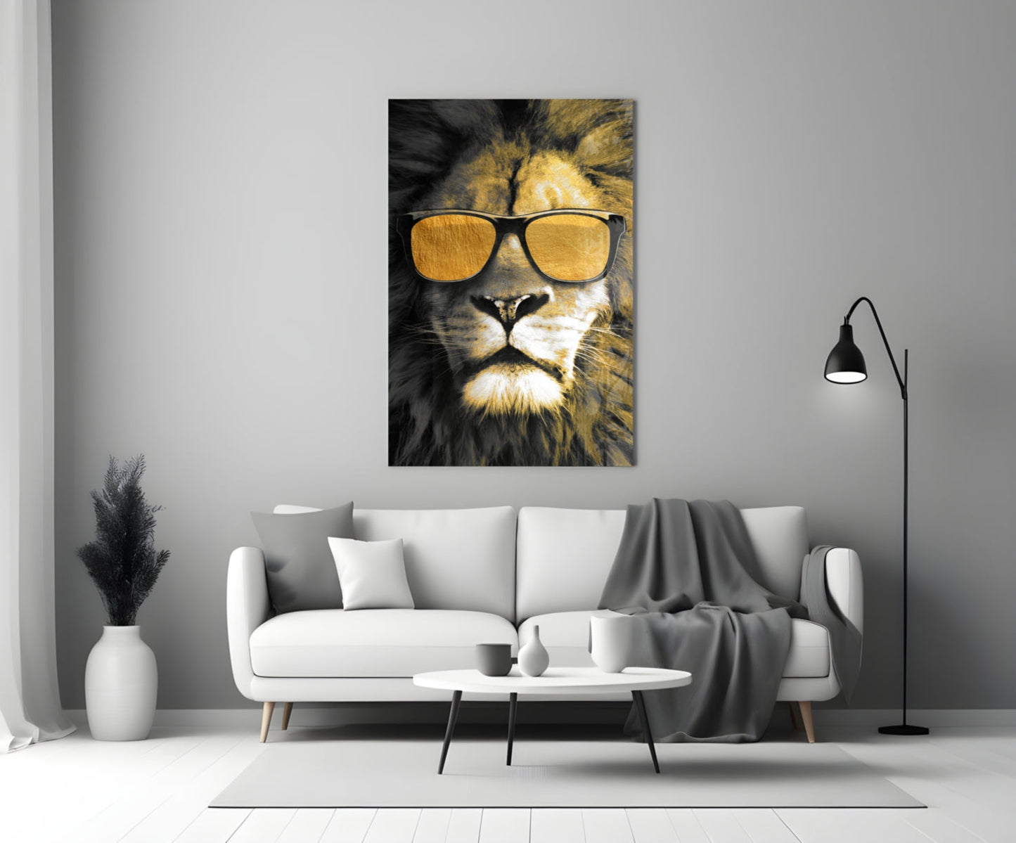 Lion Glass Wall Art-2