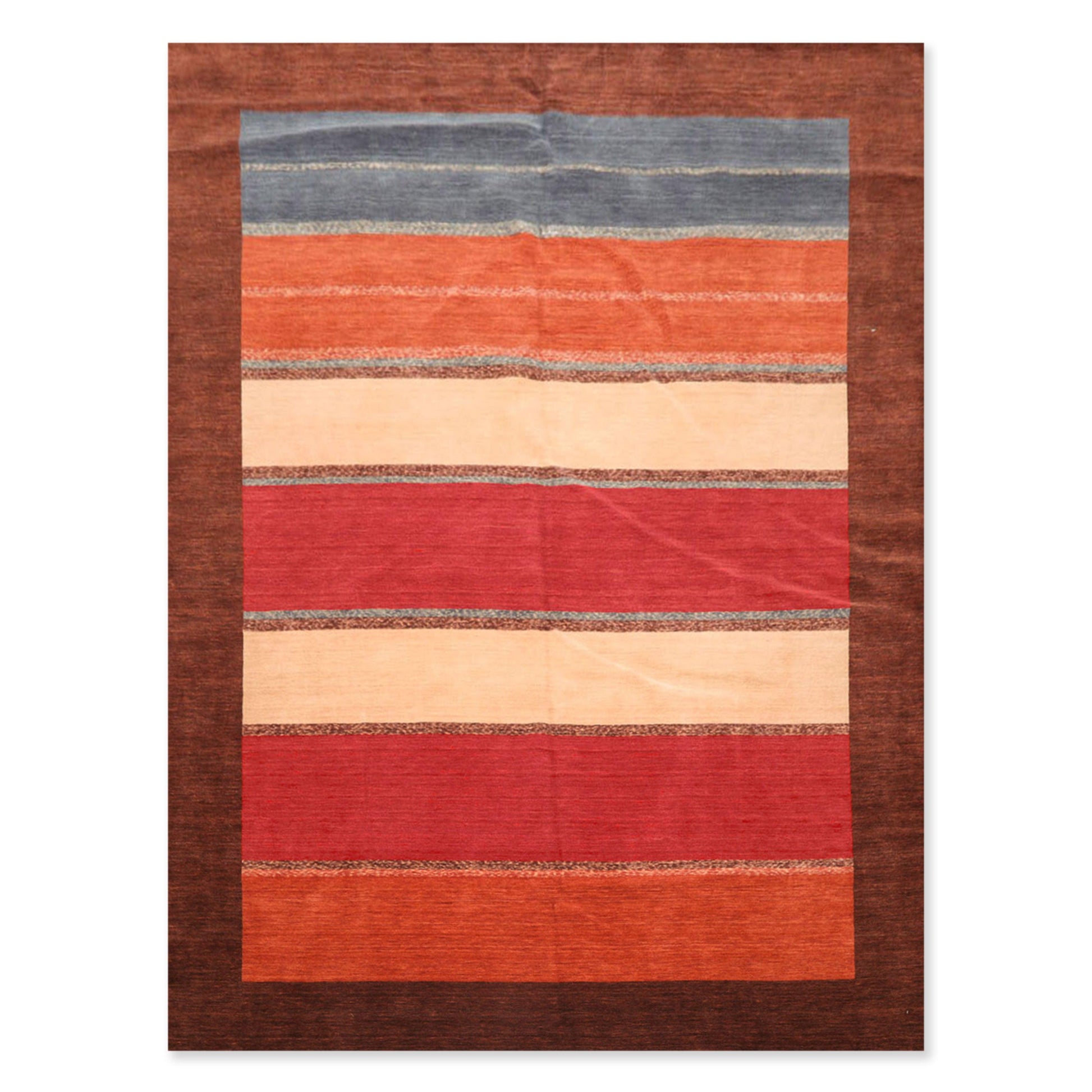 8'11" x 12' Hand Knotted Wool Oriental Area Rug Contemporary Brown-0
