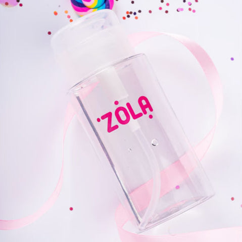 ZOLA - Plastic Liquid Container with Pump Dispenser (Transparent)-1