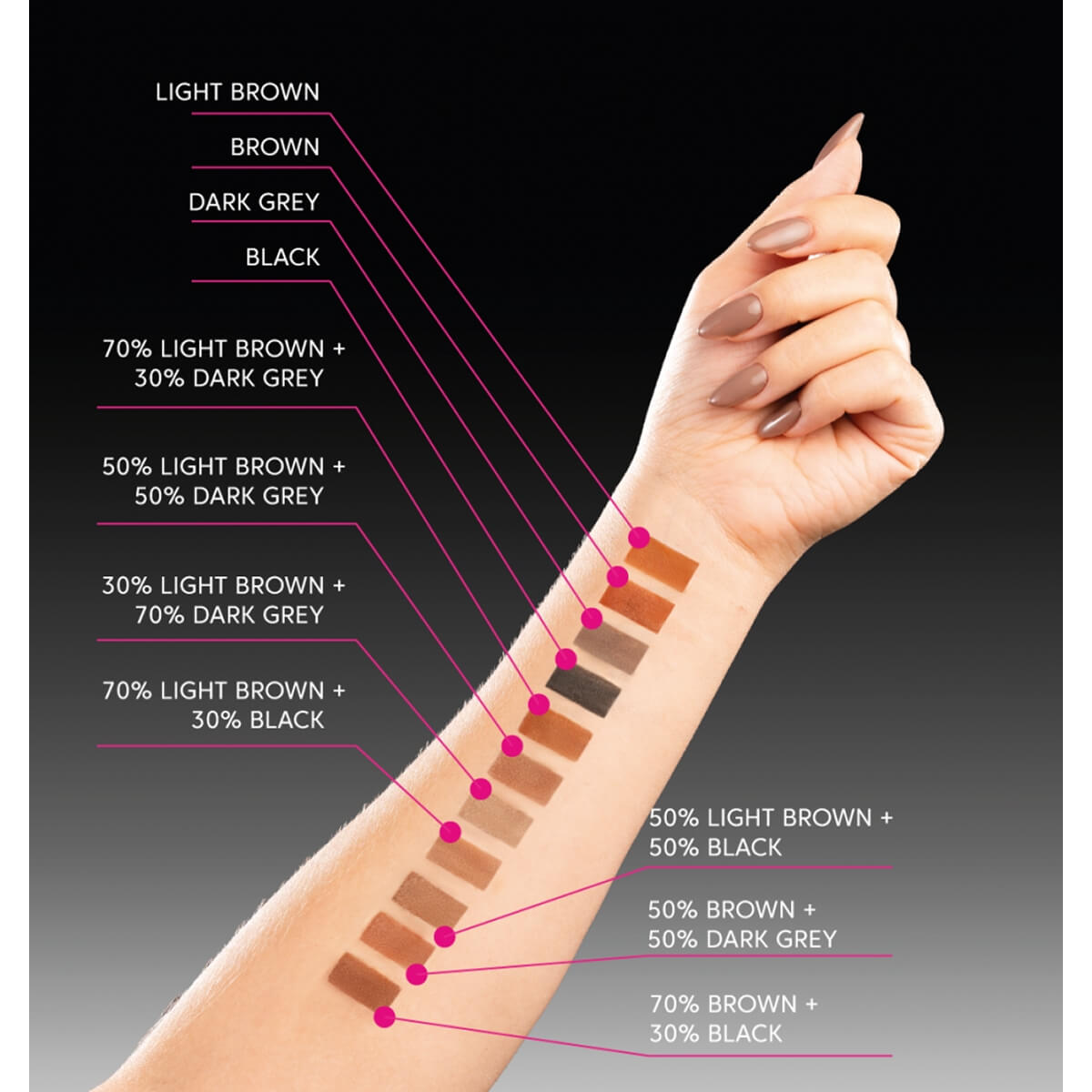 ZOLA - Eyebrow and eyelash Tattoo Tint Brown, 15ml-2